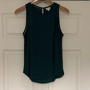 Size 6 Ann Taylor Sleeveless Deep Green Tank Top